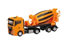 Herpa 320573 - H0 - MAN TGX GN Betonmischer-Sattelzug - kommunalorange